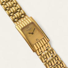 Load image into Gallery viewer, Vintage Christian Dior Gold-Plated Watch Tank Rectangular Watch - Quartz

