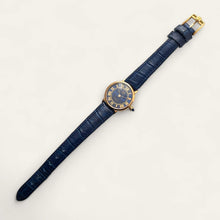 Load image into Gallery viewer, Vintage 1990s Gold-Plated Ladies&#39; Givenchy &#39;Shanghai&#39; Quartz Watch - Blue
