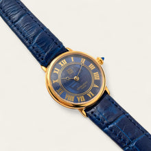Load image into Gallery viewer, Vintage 1990s Gold-Plated Ladies&#39; Givenchy &#39;Shanghai&#39; Quartz Watch - Blue
