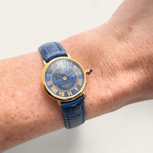 Load image into Gallery viewer, Vintage 1990s Gold-Plated Ladies&#39; Givenchy &#39;Shanghai&#39; Quartz Watch - Blue
