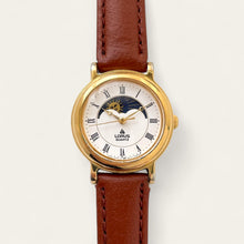 Load image into Gallery viewer, 90s Vintage Ladies&#39; Lorus Sun &amp; Moon Quartz Watch - Brown Leather

