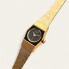 Vintage Gold-Plated Ladies' Citizen Quartz Watch - Black Dial