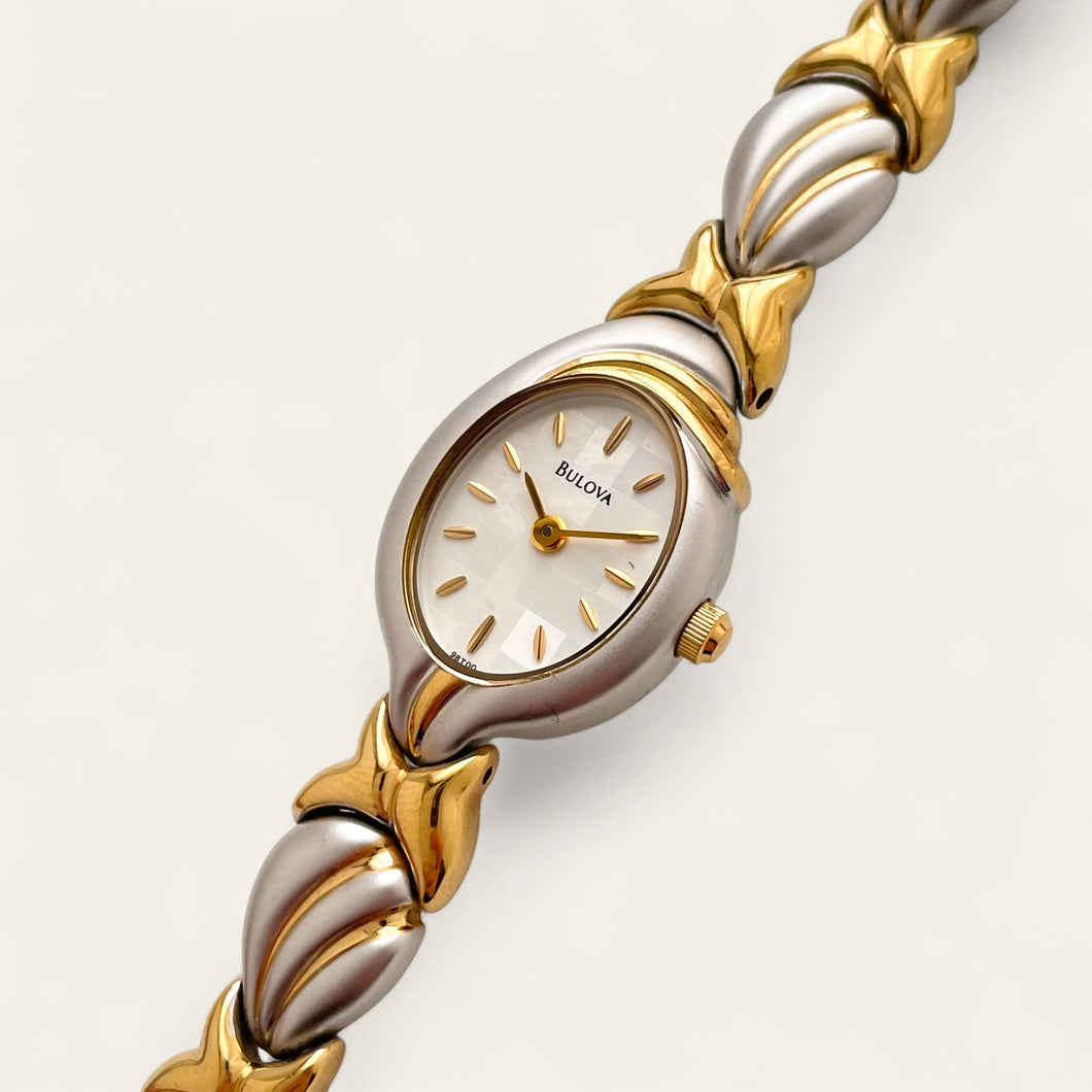 Vintage 1999 Ladies' Two-Tone Bulova Quartz Watch - Oval Dial