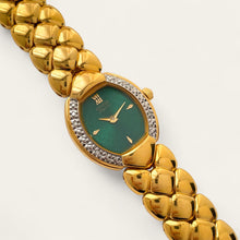 Load image into Gallery viewer, Vintage Gold-Plated Ladies&#39; Citizen Elegance Quartz Watch - Green Dial
