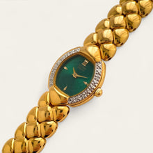 Load image into Gallery viewer, Vintage Gold-Plated Ladies&#39; Citizen Elegance Quartz Watch - Green Dial
