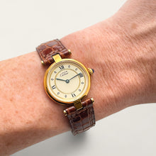 Load image into Gallery viewer, Ladies&#39; Vintage Cartier Must Vendome Vermeil Quartz Watch - Beige Dial - Boxed
