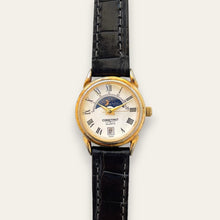 Load image into Gallery viewer, Vintage Constant Sun &amp; Moon Quartz Watch - Black Leather Strap

