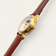 Load image into Gallery viewer, 90s Vintage Ladies&#39; Lorus Sun &amp; Moon Quartz Watch - Brown Leather
