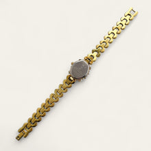 Load image into Gallery viewer, Vintage 90s Gold-Plated Jules Jürgensen Watch - Diamond &amp; Ruby Bezel
