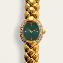 Load image into Gallery viewer, Vintage Gold-Plated Ladies&#39; Citizen Elegance Quartz Watch - Green Dial
