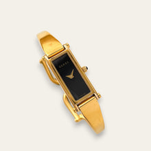 Load image into Gallery viewer, Vintage Ladies&#39; Gold-Plated Gucci 1500L Bangle Quartz Watch - Black
