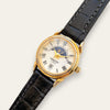 Vintage Constant Sun & Moon Quartz Watch - Black Leather Strap