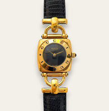 Load image into Gallery viewer, Vintage 1990s Gucci Horsebit 6300L Quartz Watch - Black Dial
