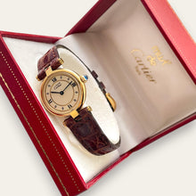 Load image into Gallery viewer, Ladies&#39; Vintage Cartier Must Vendome Vermeil Quartz Watch - Boxed
