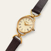 90s Gold-Plated Gucci 6000.2.L Quartz Watch with Burgundy Leather Strap