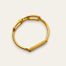 Load image into Gallery viewer, Vintage 1990s Ladies' Gold-Plated Gucci 1500L Bangle Quartz Watch - Mother of Pearl Dial
