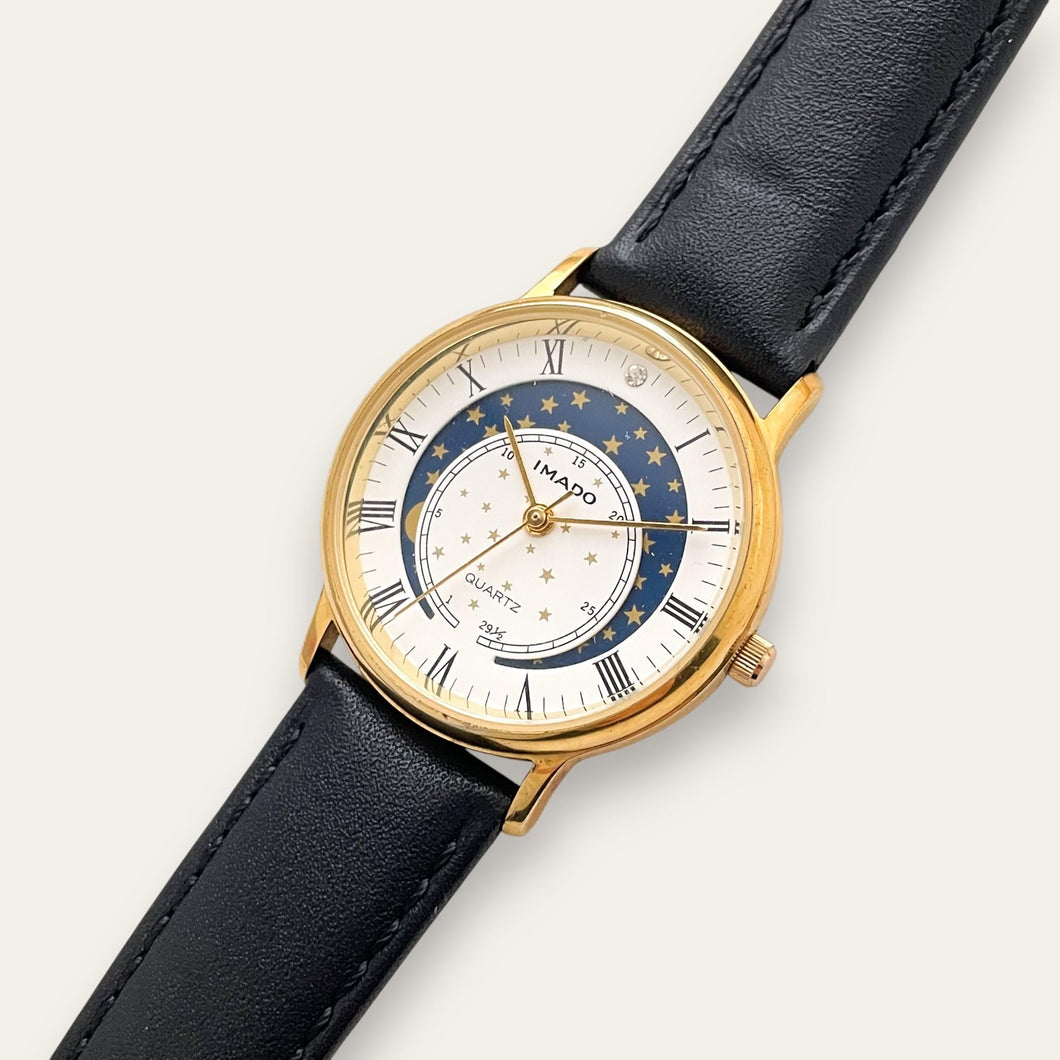 Vintage 90s Men's/Unisex Imado Sun & Moon Phase Quartz Watch