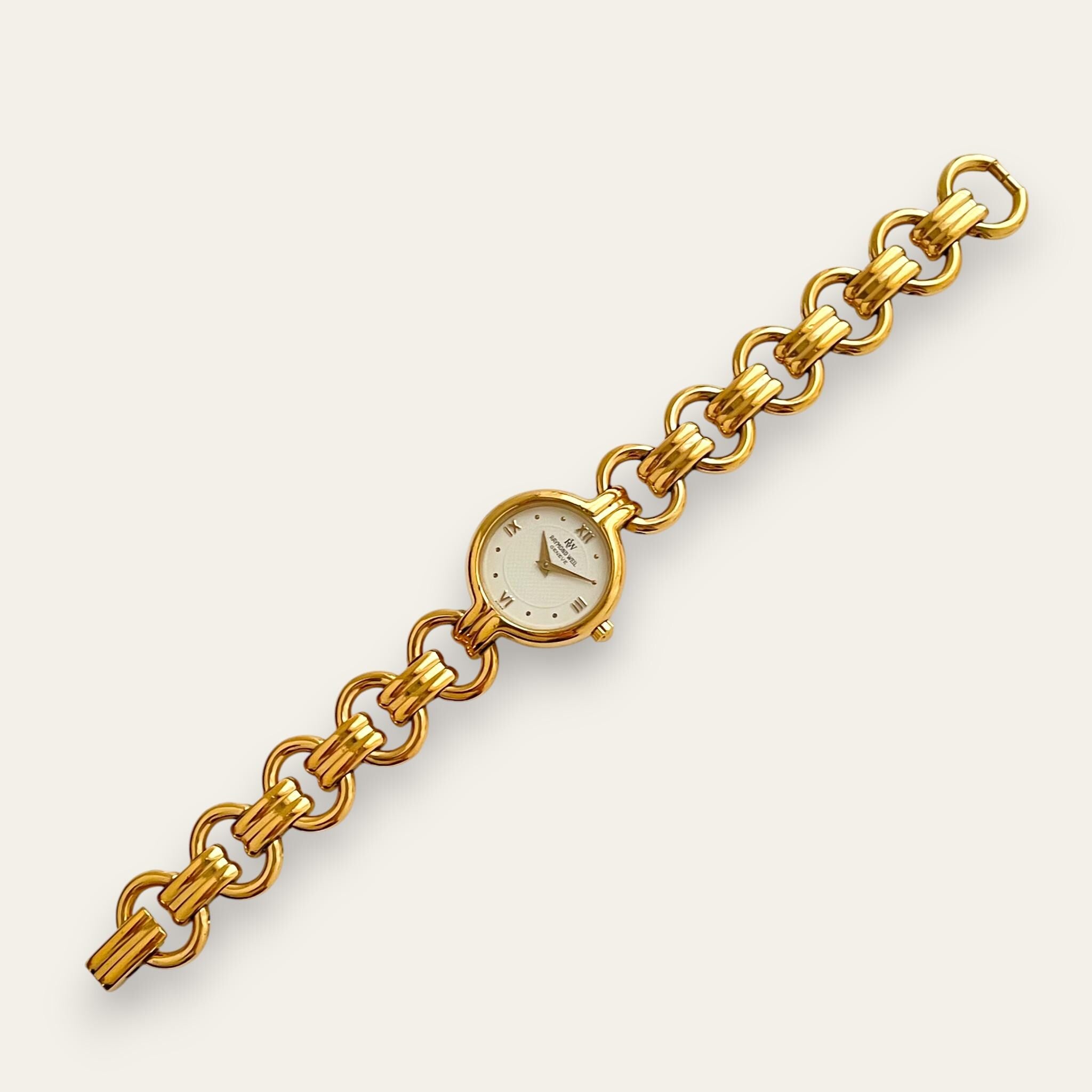 Raymond Weil Gold Quilted Band Watch Raymond Weil Gold Web Dial | New York Jewelers Chicago main image 3