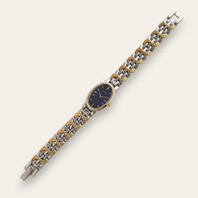 Load image into Gallery viewer, Vintage Ladies&#39; Two-Tone Seiko Quartz Watch - Blue Oval Dial
