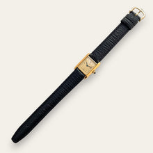 Load image into Gallery viewer, Vintage Ladies&#39; Cartier Tank Vermeil Quartz Watch - Black Leather Strap
