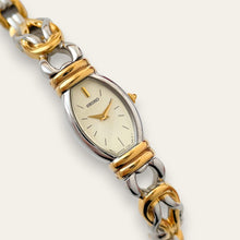 Load image into Gallery viewer, Vintage Ladies' Two-Tone Seiko Quartz Watch - Barrel Dial
