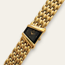 Load image into Gallery viewer, Vintage 1990s Gold-Plated Ladies' Seiko Asymmetrical Quartz Watch - Black Dial
