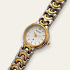 Vintage Ladies' Two-Tone Accurist Quartz Watch - White Round Dial