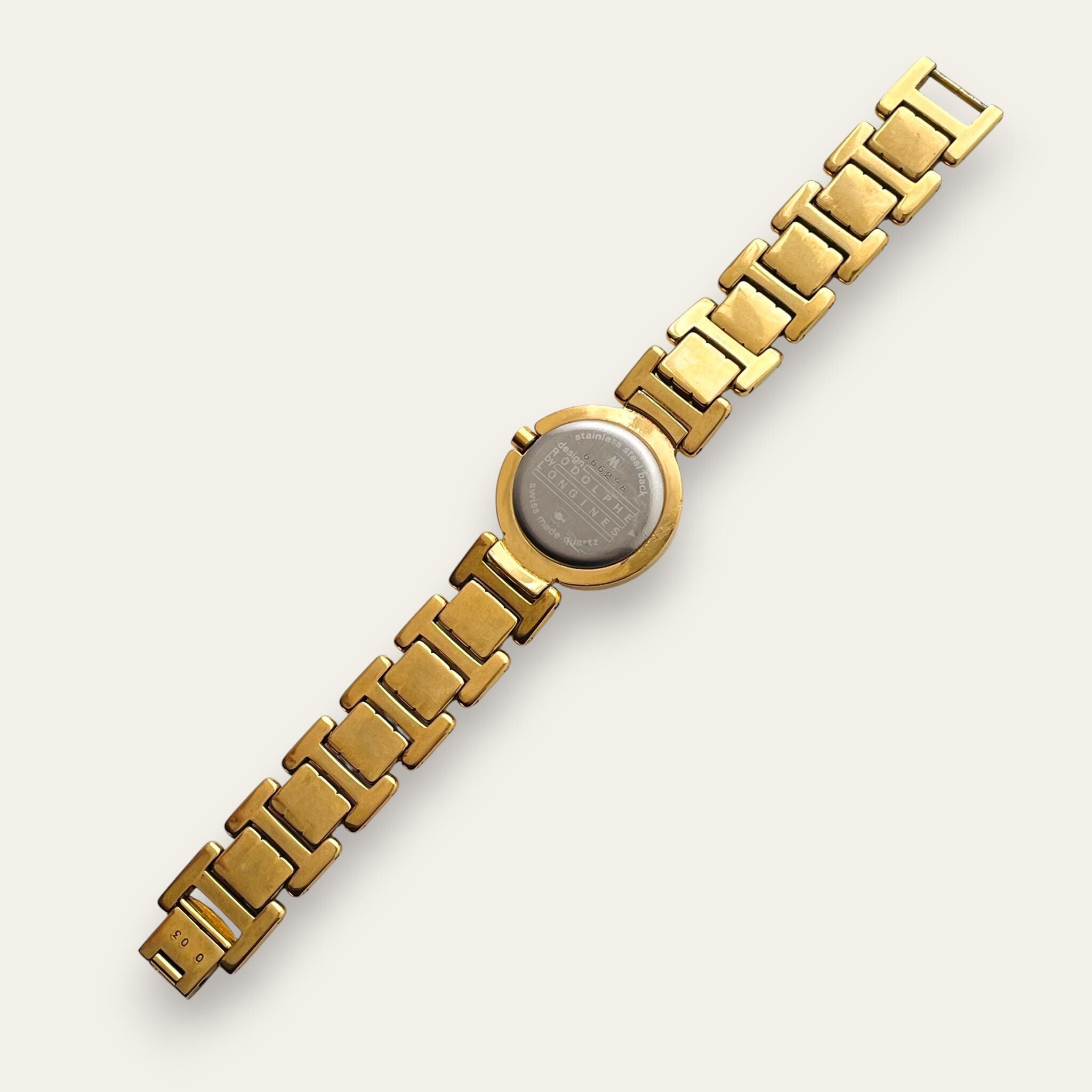90s Vintage Ladies' Gold-Plated Rodolphe by Longines Quartz Watch