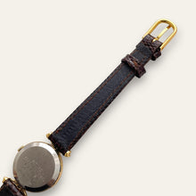Load image into Gallery viewer, Rare 1980s Gold-Plated Ladies' Seiko Watch - Brown Leather Strap
