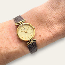 Load image into Gallery viewer, Rare 1980s Gold-Plated Ladies' Seiko Watch - Brown Leather Strap
