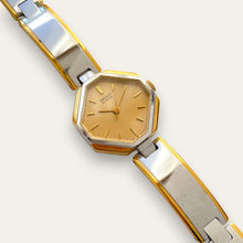 Load image into Gallery viewer, Vintage 1990s Two-Tone Ladies' Seiko Quartz Watch With Octagon Dial
