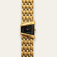 Load image into Gallery viewer, Vintage 1990s Gold-Plated Ladies' Seiko Asymmetrical Quartz Watch - Black Dial
