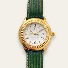 Load image into Gallery viewer, Vintage 1990s Yves Saint Laurent Unisex Quartz Watch - Green Strap
