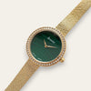 Ladies' Gold-Tone Accurist Quartz Watch - Green Malachite Dial