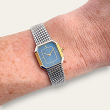 Load image into Gallery viewer, Vintage Two-Tone Ladies' Seiko Lassale Quartz Watch with Blue Dial
