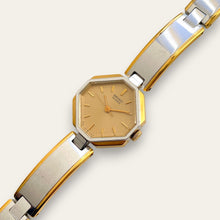 Load image into Gallery viewer, Vintage 1990s Two-Tone Ladies' Seiko Quartz Watch With Octagon Dial
