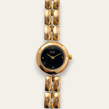 Load image into Gallery viewer, Gold-Plated Ladies' Citizen Quartz Watch - Black Round Dial
