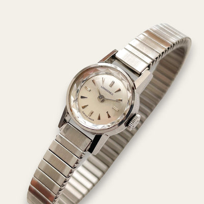 Vintage 1960s Longines Ladies' Mechanical Watch - Faceted Crystal