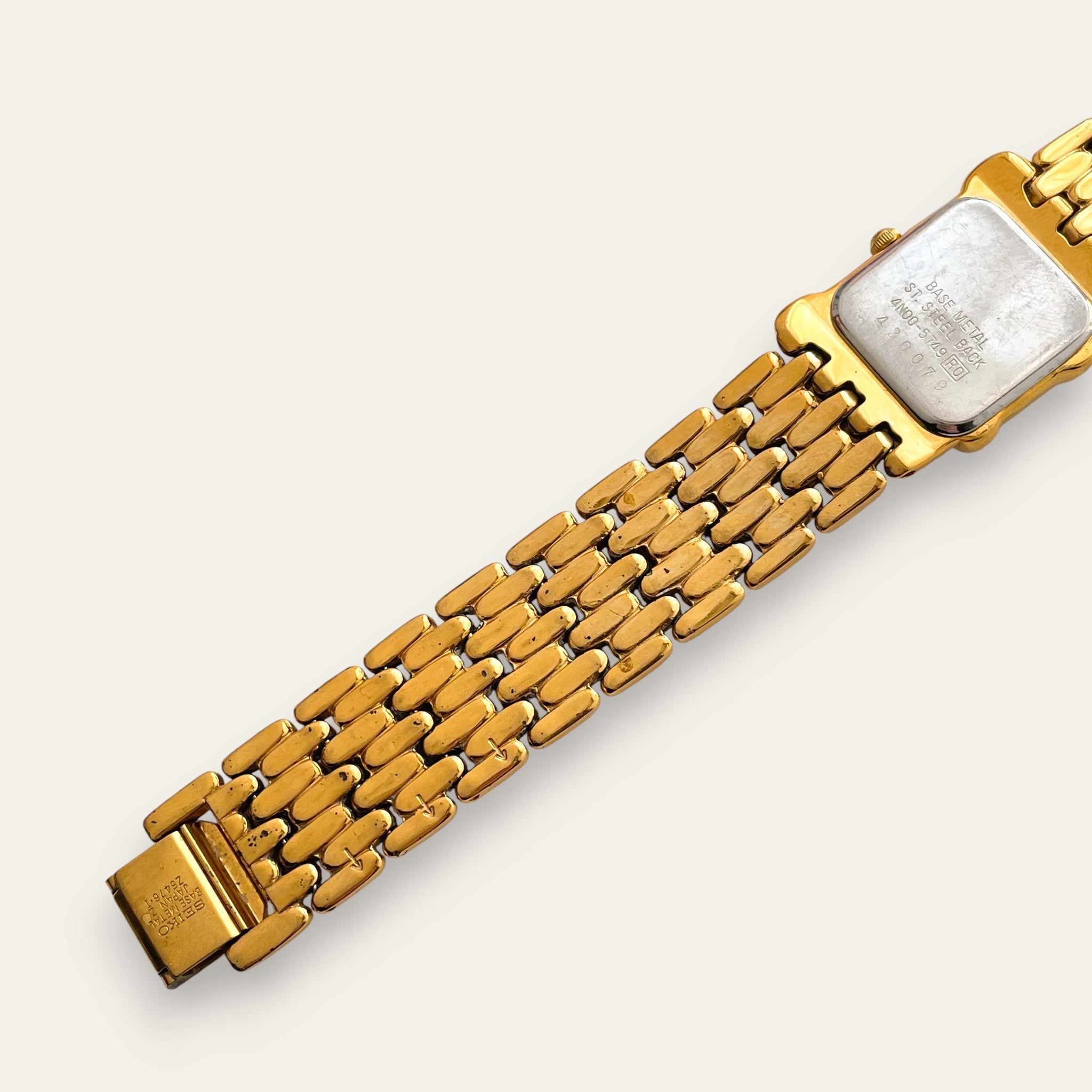 Seiko Vintage Gold Plated Ladies Watch Gold Bracelet Case Dial Hands New Battery Sold out ❌ Classic Seiko vintage ladies watch from the  main image 3
