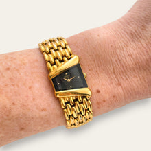 Load image into Gallery viewer, Vintage 90s Gold-Plated Seiko Asymmetrical Quartz Watch - Black Dial
