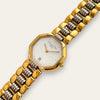 Vintage Two-Tone Christian Dior Ladies' Quartz Watch - White Octagon