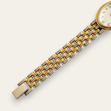 Load image into Gallery viewer, Vintage Ladies' Pulsar (by Seiko) Two-Tone Quartz Watch with White Oval Dial
