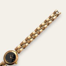 Load image into Gallery viewer, Gold-Plated Ladies' Citizen Quartz Watch - Black Round Dial
