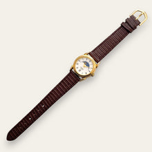 Load image into Gallery viewer, Vintage Constant Sun &amp; Moon Quartz Watch - Black Leather Strap
