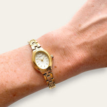 Load image into Gallery viewer, Ladies' Sekonda Quartz Watch With Gold-Tone Bracelet and White Oval Face
