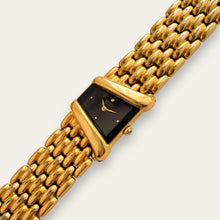 Load image into Gallery viewer, Vintage 90s Gold-Plated Seiko Asymmetrical Quartz Watch - Black Dial

