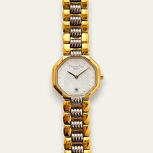Load image into Gallery viewer, Vintage Two-Tone Christian Dior Ladies' Quartz Watch - White Octagon
