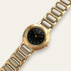 Vintage 1990s YSL Quartz Watch - Two-Tone Bracelet, Black Dial