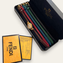 Load image into Gallery viewer, Vintage 1990s Fendi 640L Quartz Watch - Interchangeable Leather Straps
