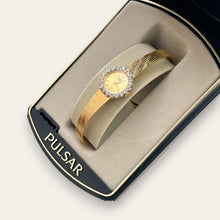 Load image into Gallery viewer, Tiny 1980s Gold-Plated Ladies' Pulsar (by Seiko) Watch - Boxed
